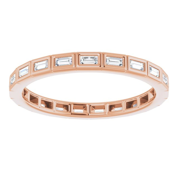 14K Rose 1/3 CTW Diamond Eternity Band