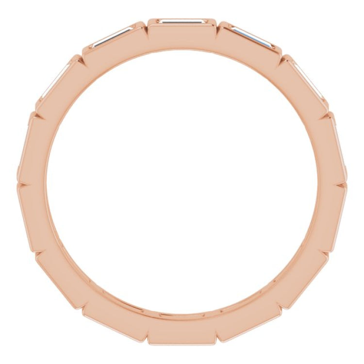 14K Rose 1/2 CTW Diamond Eternity Band