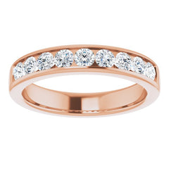 14K Rose 1 CTW Natural Diamond Band
