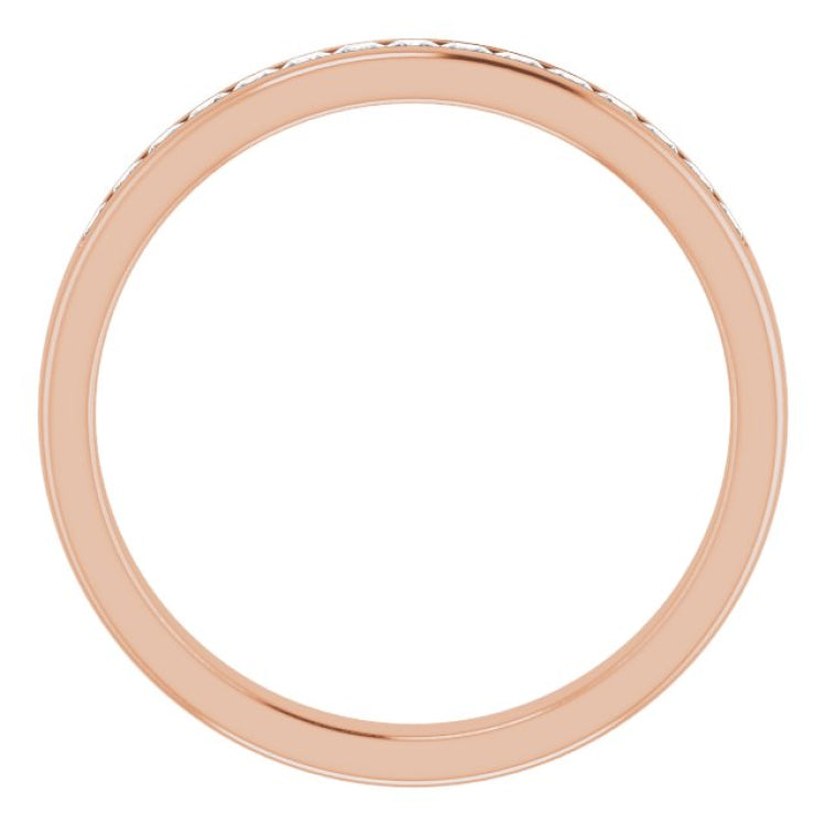 14K Rose 1/2 CTW Natural Diamond Band