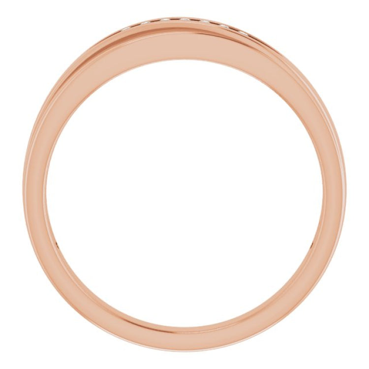14K Rose .05 CTW Natural Diamond Band