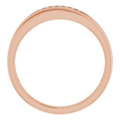 14K Rose .05 CTW Natural Diamond Band