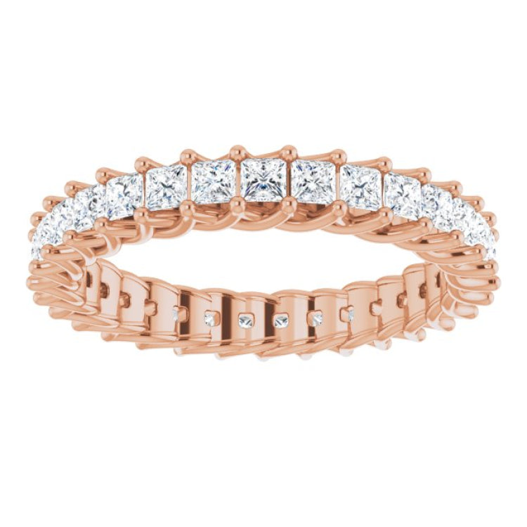 14K Rose 1 1/2 CTW Natural Diamond Eternity Band