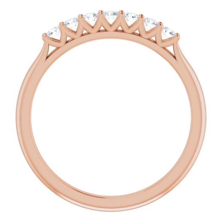 14K Rose 1/5 CTW Natural Diamond Anniversary Band