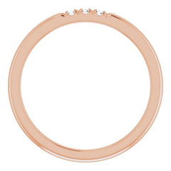 14K Rose .05 CTW Natural Diamond Anniversary Band