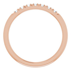 14K Rose 1/5 CTW Lab-Grown Diamond French-Set Anniversary Band