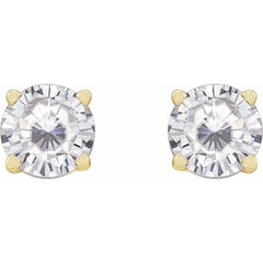 14K Yellow Gold 5 mm Stuller Lab-Grown Moissanite Earrings