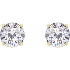 14K Yellow Gold 5.5 mm Stuller Lab-Grown Moissanite Earrings