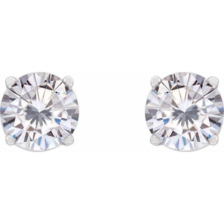 Platinum 5.5 mm Stuller Lab-Grown Moissanite Earrings