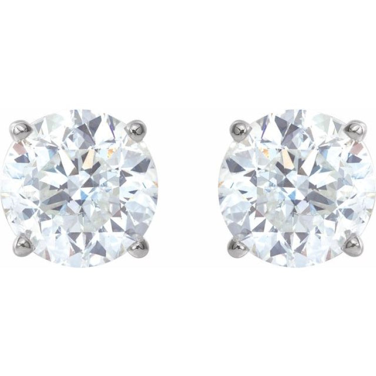 Platinum 6 mm Stuller Lab-Grown Moissanite Earrings
