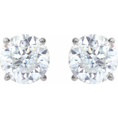 Platinum 6 mm Stuller Lab-Grown Moissanite Earrings