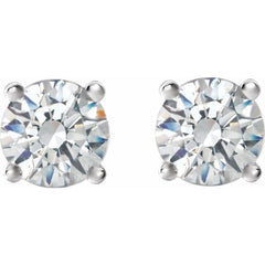 14K White 1/3 CTW Natural Diamond Cocktail-Style Earrings