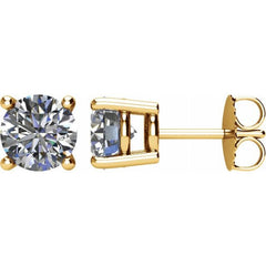 14K Yellow Gold 2 CTW Natural Diamond Earrings