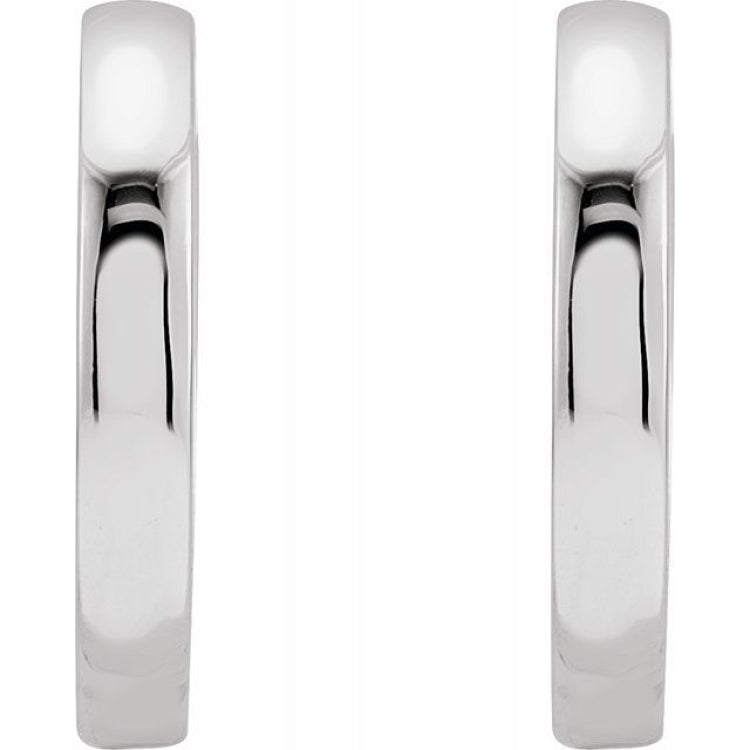 Sterling Silver Hinged 18 mm Hoop Earrings