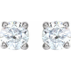 Platinum 1/4 CTW Natural Diamond Stud Earrings