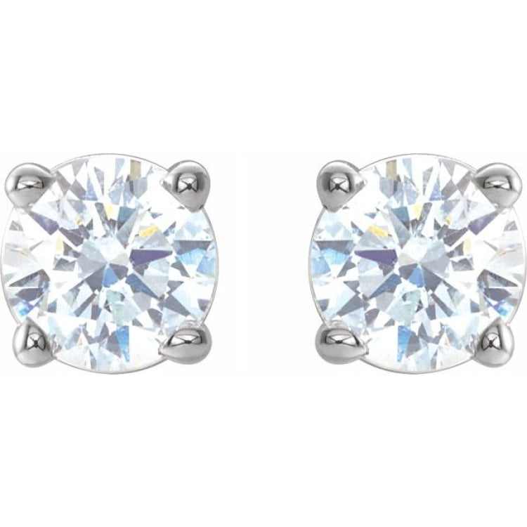 Platinum 1/3 CTW Natural Diamond Stud Earrings