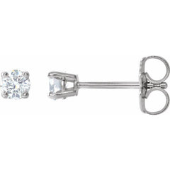 Platinum 1/5 CTW Natural Diamond Stud Earrings