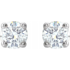 Platinum 1/5 CTW Natural Diamond Stud Earrings