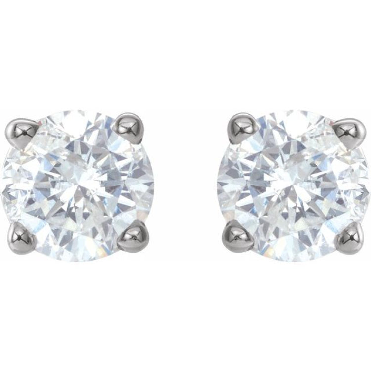 Platinum 3/4 CTW Natural Diamond Stud Earrings