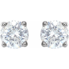 Platinum 3/4 CTW Natural Diamond Stud Earrings