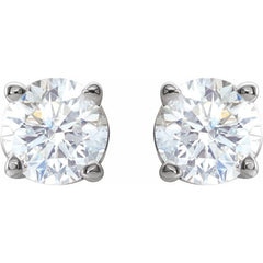 Platinum 1/2 CTW Natural Diamond Stud Earrings