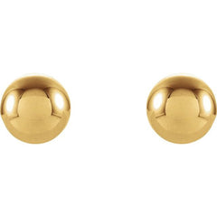 14K Yellow 6 mm Ball Stud Earrings