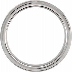 Tungsten 6 mm Beveled-Edge Band Size 8