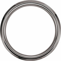 Tungsten 6 mm Beveled-Edge Inlay Band Size 6.5