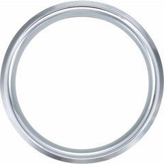 White Tungsten 8 mm Beveled-Edge Comfort-Fit Band Size 11.5