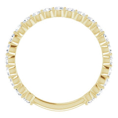 14K Yellow 3/4 CTW Lab-Grown Diamond Anniversary Band