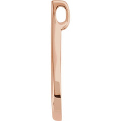 18K Rose 22x12 mm Freeform Pendant