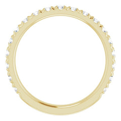 14K Yellow 3/4 CTW Natural Diamond French-Set Anniversary Band