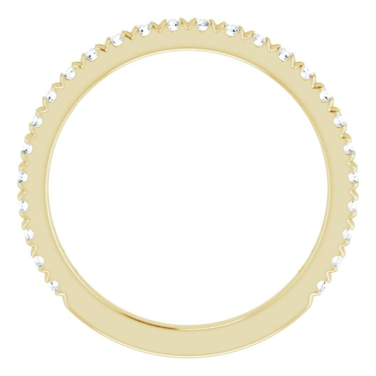 14K Yellow 3/8 CTW Natural Diamond French-Set Anniversary Band