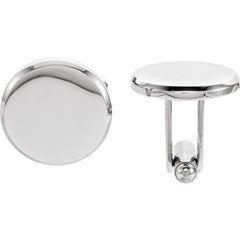 Stainless Steel 13 mm Engravable Cuff Links