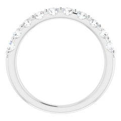14K White 3/4 CTW Lab-Grown Diamond Anniversary Band