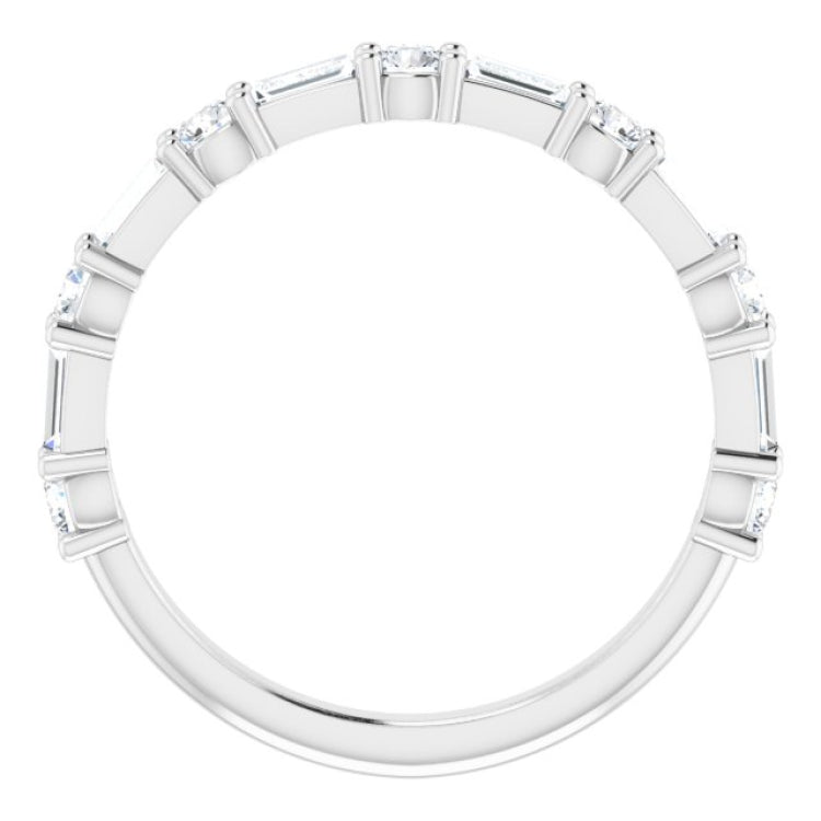 14K White 3/4 CTW Natural Diamond Anniversary Band