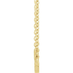 14K Yellow 12x5.9 mm Sideways Cross 16-18" Necklace