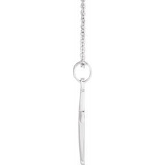 Platinum Cross 18" Necklace