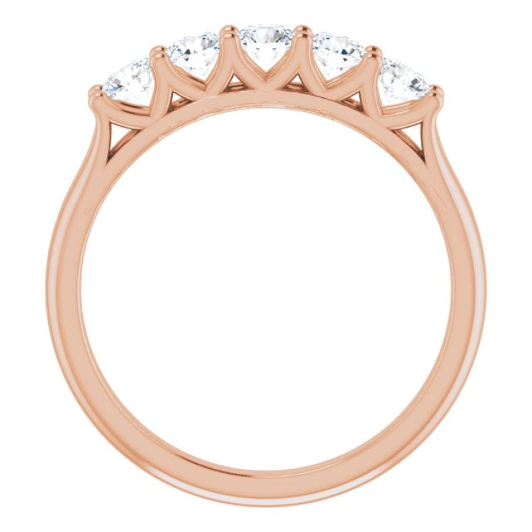 14K Rose 5/8 CTW Lab-Grown Diamond Anniversary Band