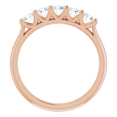 14K Rose 5/8 CTW Lab-Grown Diamond Anniversary Band