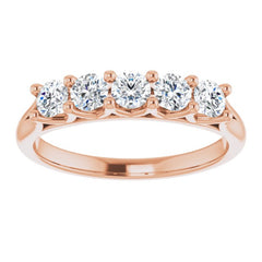 14K Rose 5/8 CTW Lab-Grown Diamond Anniversary Band
