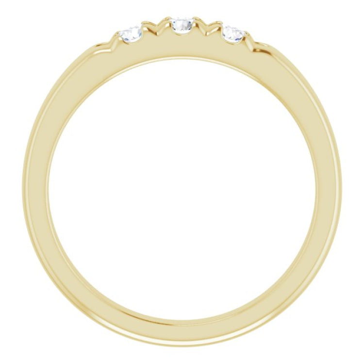 14K Yellow 1/3 CTW Lab-Grown Diamond Anniversary Band