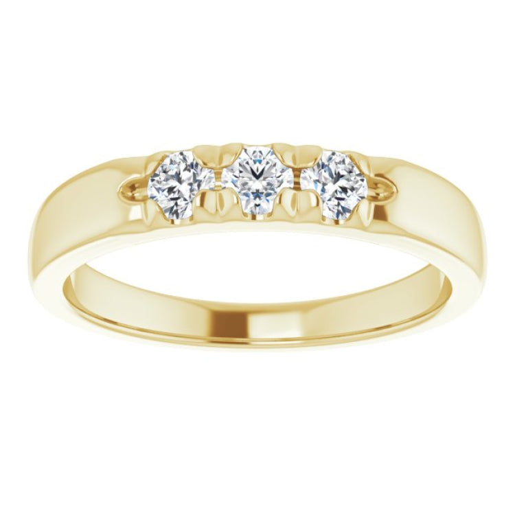 14K Yellow 1/3 CTW Lab-Grown Diamond Anniversary Band
