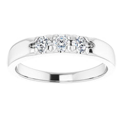 14K White 1/3 CTW Lab-Grown Diamond Anniversary Band