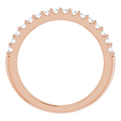 14K Rose 1/4 CTW Natural Diamond Anniversary Band