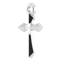 14K White Cross 18" Necklace
