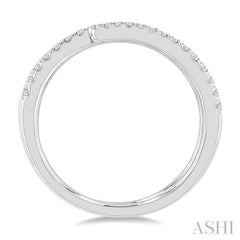 3/8 Ctw Open-End Round Cut Diamond Fashion Ring in 14K White Gold