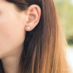 1 ctw Round Cut Diamond Stud Earring in 14K White Gold