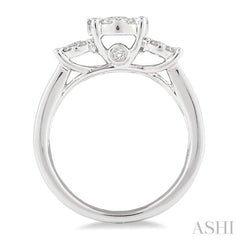 1 ctw Lovebright Round Cut Diamond Ring in 14K White Gold