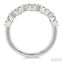 1 Ctw 5-Stone Lovebright Round Cut Diamond Ring in 14K White Gold